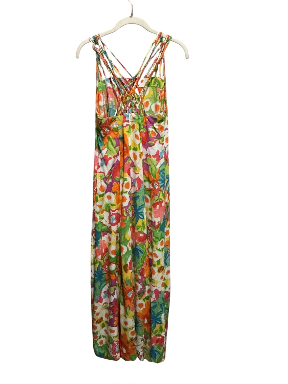 Howard Wolf Women’s Floral Print Design, Strappy Back Maxi Dress - Picture 4 of 14
